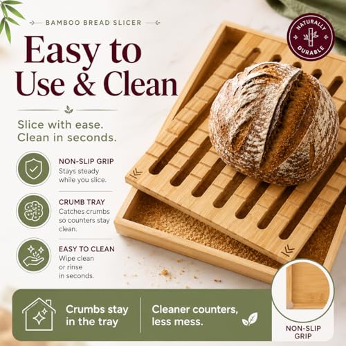 Bread Slicer For Homemade Bread (1/2" and 1/3" thick slices)