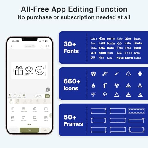 E11 Keyboard & Bluetooth Label Maker Machine
