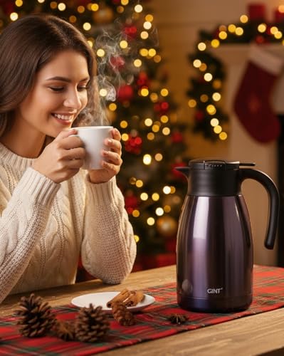51Oz Stainless Steel Thermal Coffee Carafe with Lid (Purple / 50.7 Ounces)