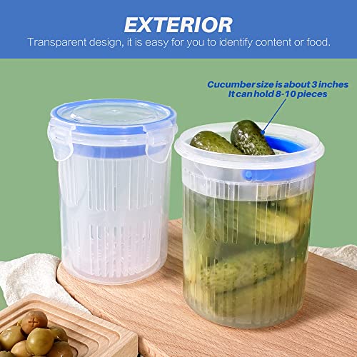 Pickle Jar 24 oz pickle container with strainer Pickle Holder Keeper Lifter (1PACK)