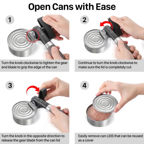 Can Opener Manual Side Safe Cut Can Opener Smooth Edge