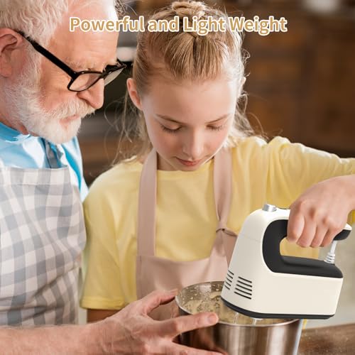 9 Speed Digital Hand Mixer Electric (Creamy/Black)