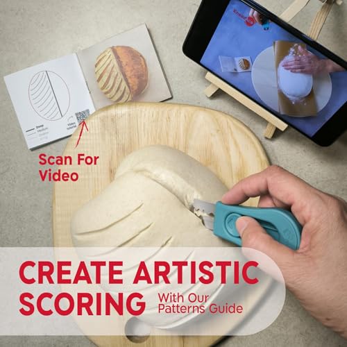 Upgraded Extractable & Magnetic Bread Lame Dough Scoring Tool (Turquoise)