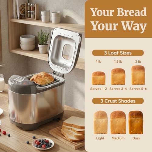 2 Lb Programmable Bread Maker (Stainless Steel)