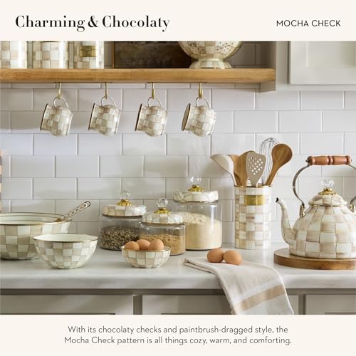 Enamel Abundant Bowl (Mocha Check)