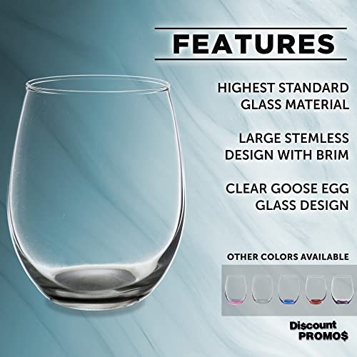Stemless Wine Glasses in Bulk by ARC Perfection (10 Count)