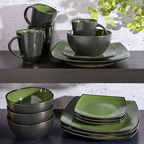 Soho Lounge 16 Piece Dinnerware Set (Service for 4 (16pcs) / Green (Soho Lounge))
