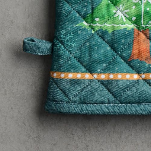 Maison d'Hermine Oven Gloves 100% Cotton Oven Mitt (106 - Hygge Christmas / 7.5" x 13" (Oven Mitt))