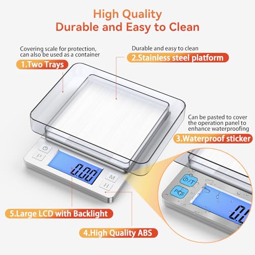 0.01g Small Digital Gram Scale (0.01g/1kg Silver)