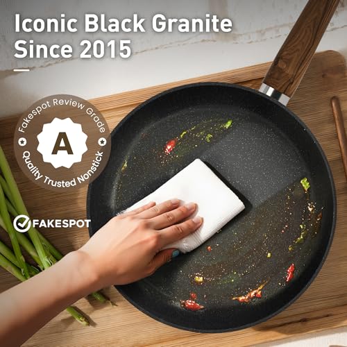 Non Stick Pots and Pans Set (Black / 12 Pcs Cookware Set)