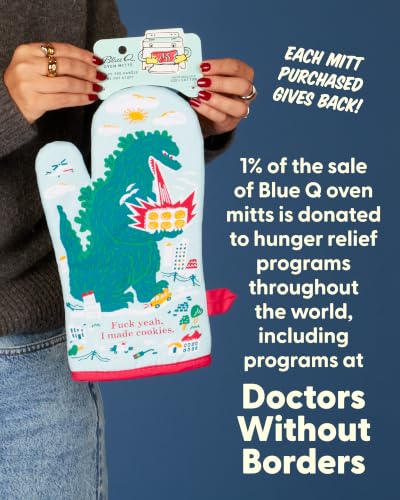 Oven Mitts Cute Kitchen Accessories & Kitchen Gifts (Blue)
