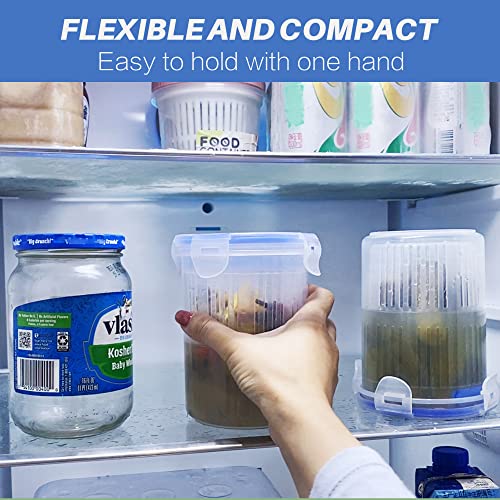 Pickle Jar 24 oz pickle container with strainer Pickle Holder Keeper Lifter (1PACK)
