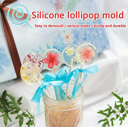 12 Capacity Silicone Lollipop Molds (Round Pink)
