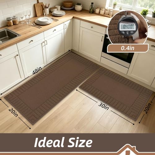 Kitchen Rugs Non Slip Washable 2PCS