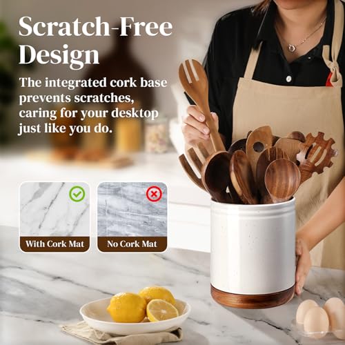 7.6" 360° Rotating Utensil Holder (White Specks / 7.6 Inch)