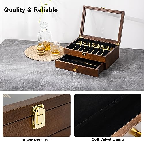 Silverware Box (2 Layer Walnut)