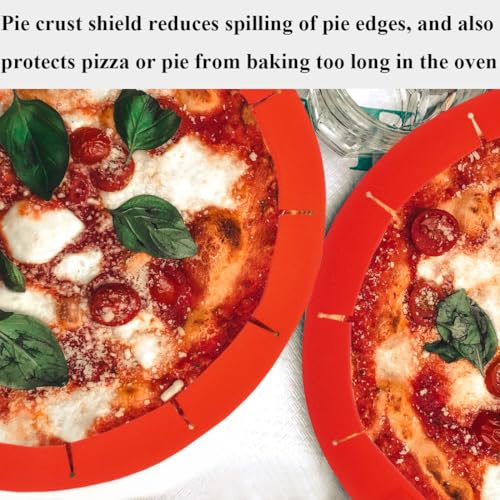 Adjustable Pie Crust Shields (Deep Red)
