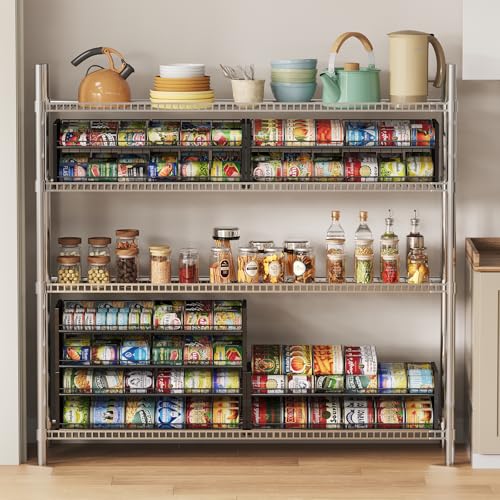 Extra-Long 2-Tier Stackable Can Organizer for Pantry (Long(30'' W)-1 Pack)