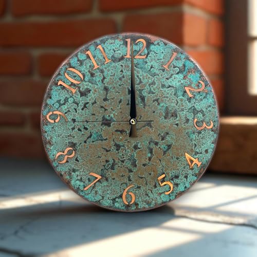Handmade Pure Copper Wall Clock for Home Decoration (Numbers of Patina / 11)