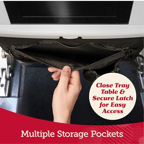 Airplane Tray Table Cover with Pocket Storage (Premium Black)