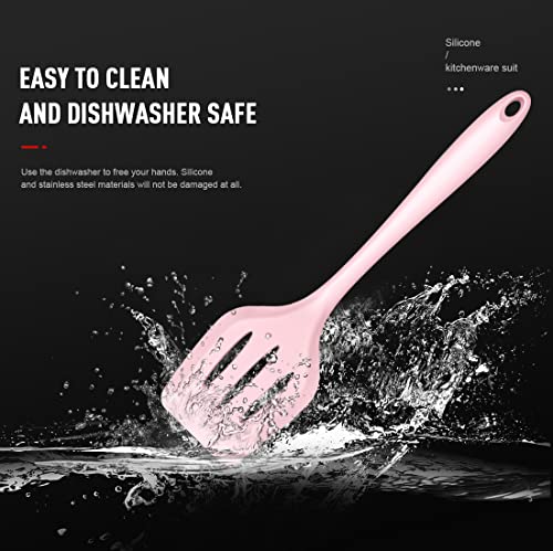 Silicone Cooking Utensils Set (Pink)