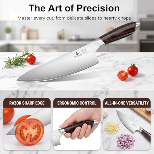 Japanese Chef Knife 8 Inch (Brown and Black)