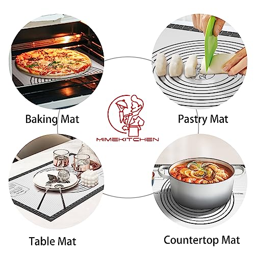 Silicone Pastry Mat for Dough Rolling (Gray / 28"L x 20"W)