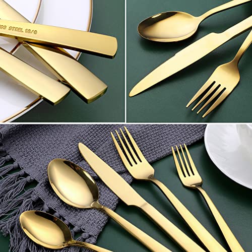 Gold Silverware Set (Gold | 30pcs-Square Handle)