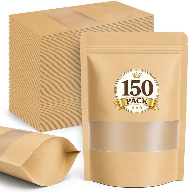 150 Pack Snack Bags (Yellow / 150 Pack 5.5x7.9in (14x20cm))