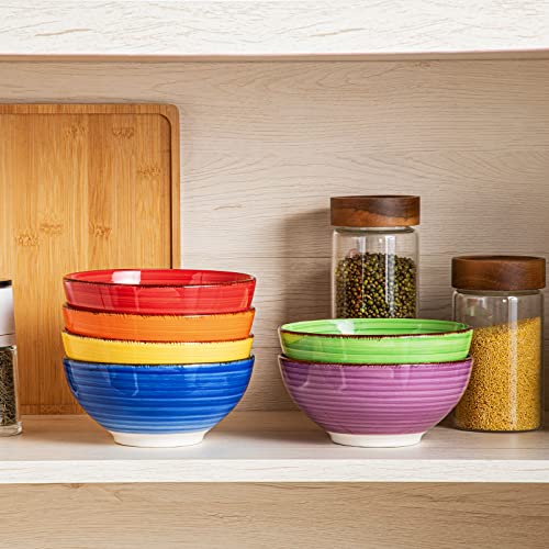 Bonita Cereal Bowls Set of 6 (Warm Color / 27 Oz)