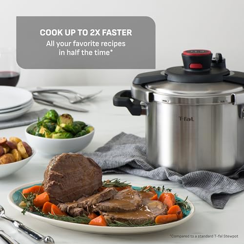 Clipso Stainless Steel Pressure Cooker (Easy Open Pressure Cooker / 6.3 Quarts)