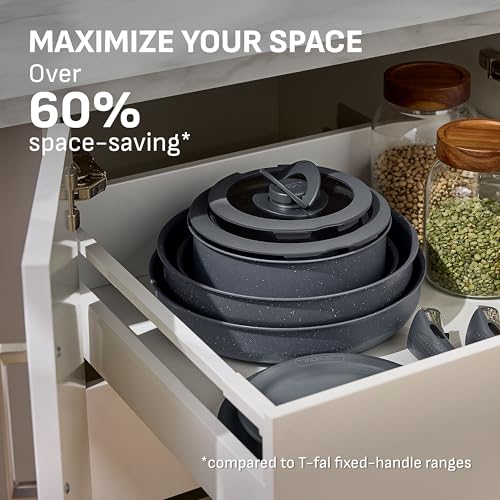 Ingenio Essentials Cookware Set with Detachable (Gray / 11-Piece)