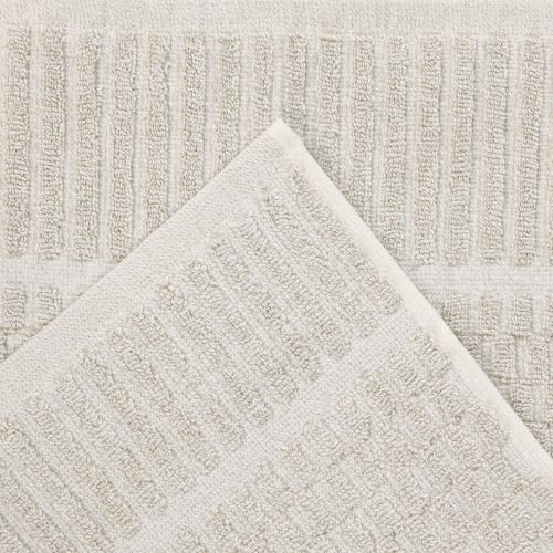 Juno Viscose Cotton Blend Medium Weight Small Towels (12 Piece Washcloth Set / Beige)
