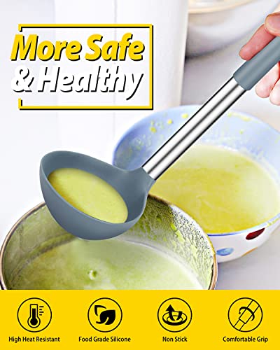 Silicone Soup Ladle Spoon Kitchen Utensils (2 Count)