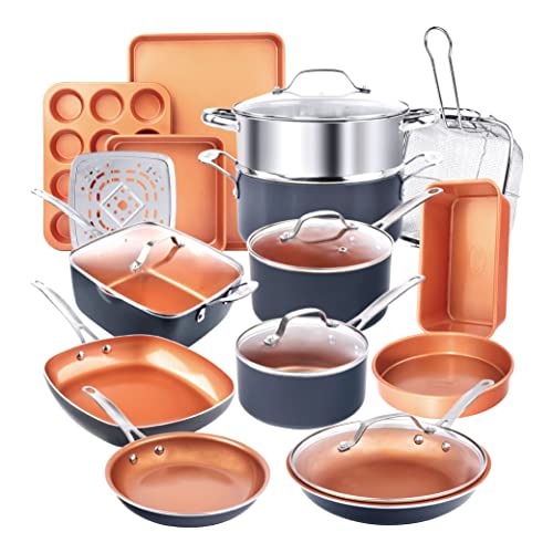 20 Pc Pots and Pans Set Non Stick Ceramic Cookware (20 Piece Set)