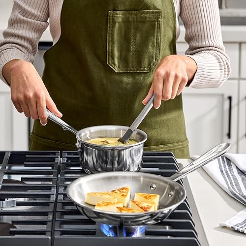 D3 Stainless Steel 2 (8" Stainless Steel Fry Pan + 1‑Qt Sauce Pan Set)
