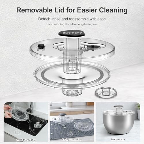 6.3 QT Stainless Steel Salad Spinner (6.3 QT)