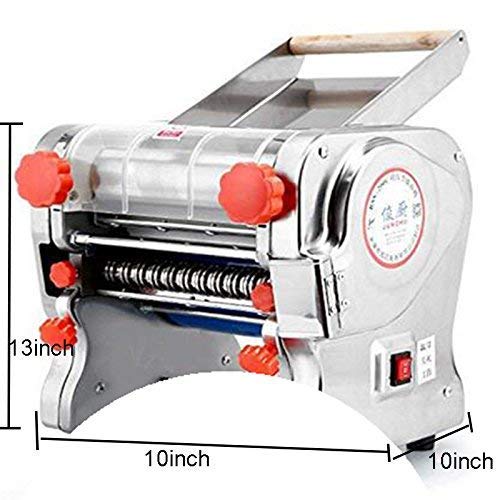 Hengwei 750W 110V Stainless Steel Commercial Electric Noodle Making Pasta Maker Dough Roller Noodle Cutting Machine (3mm / 9mm)