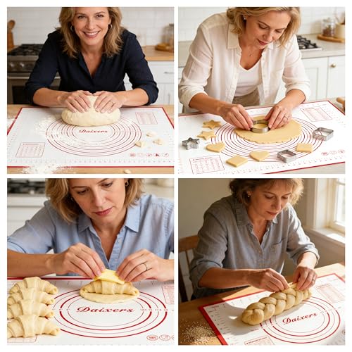 Silicone Baking Mats Set of 2 (Red / Large 28" x 20" Small 16" x 12")