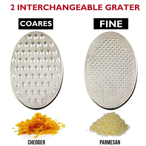 Cheese Grater Citrus Lemon Zester with Food Storage Container & Lid