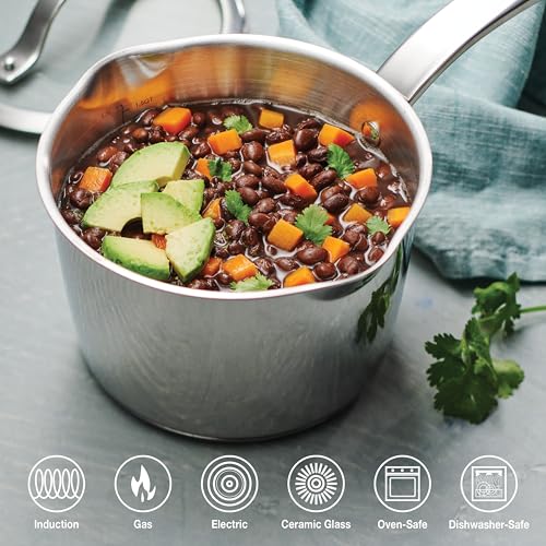 Tempo Tri Ply Base Stainless Steel 2 (Sauce Pan / 2 Quarts)