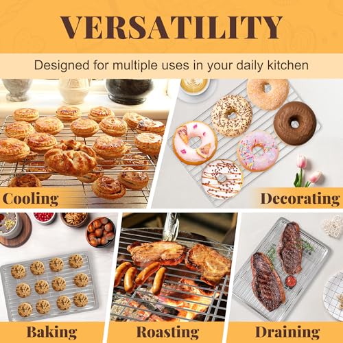 3 Tier Stackable Cooling Racks for Cooking and Baking