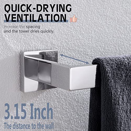 16 Inch Single Towel Bar (Polished Chrome / 16-Inch)