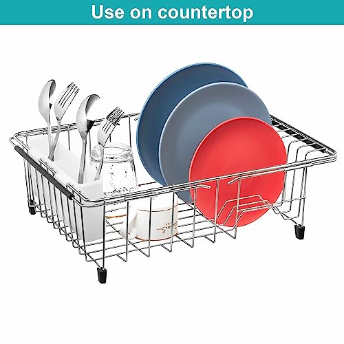 Expandable Multifunctional Dish Drying Rack (White)