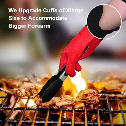 BBQ Gloves Heat Resistant Oven Mitts (2 Count)