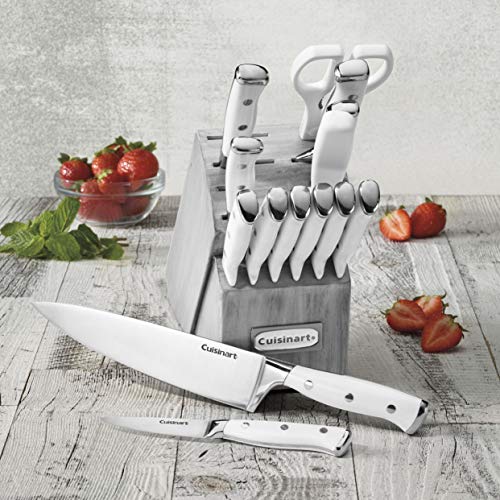 15 Piece Knife Set with Block (Natural/Grey)