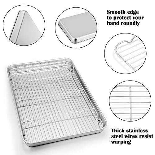 Stainless Steel Baking Sheet with Rack Set for Cookie (19.6 Inch)