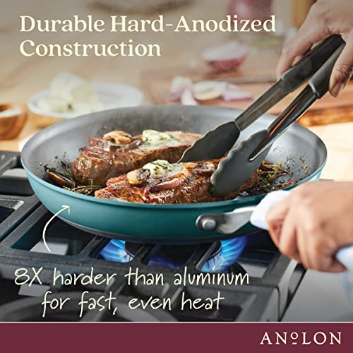Achieve Hard Anodized Nonstick Frying Pan (Skillet (12-Inch) / Teal)