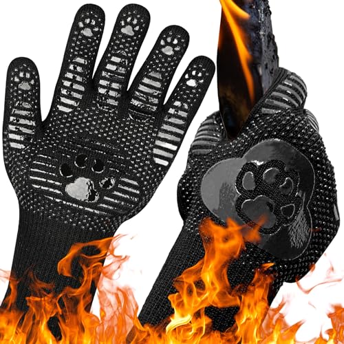 Lengthen BBQ Gloves (Bear Paw- Black / Long)