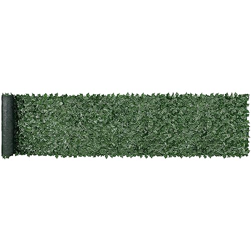 Artificial Ivy Privacy Fence Screen (Ivy with Green Mesh Backing / 39 x 198 inch)